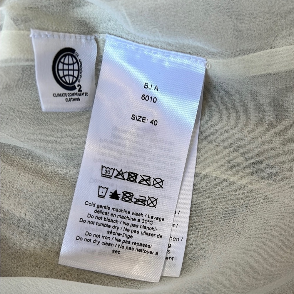 Elegant GANNI Cream and Gray Women's Top - Picture 5 of 6